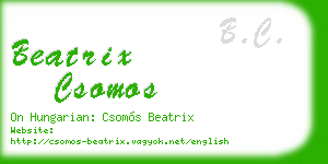 beatrix csomos business card